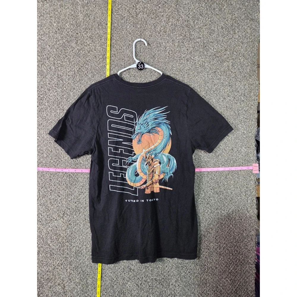 Tuned in Tokyo Graphic Tee Mens L Black Legends Dragon Samurai LS15000